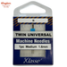 KLASSE MACHINE NEEDLES - TWIN UNIVERSAL MEDIUM 1.6MM