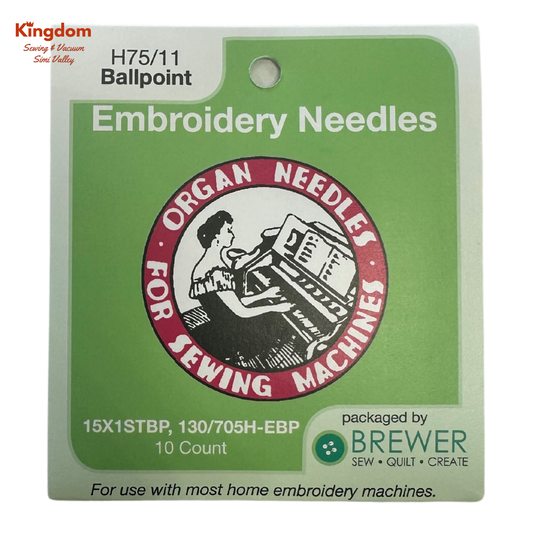 ORGAN EMBROIDERY NEEDLES H75/11 BALLPOINT