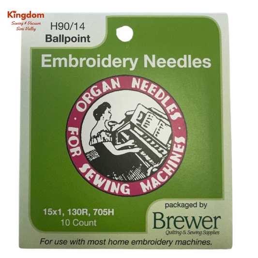 ORGAN EMBROIDERY NEEDLES 10 PK - 90/14 BALLPOINT