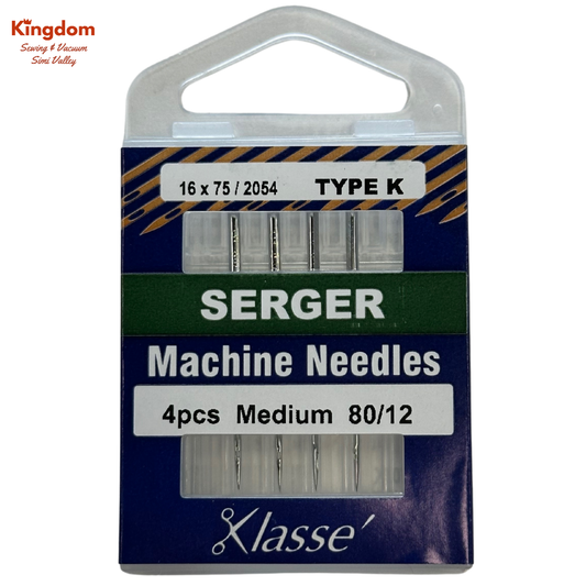 KLASSE MACHINE NEEDLES - SERGER MEDIUM 80/12 - TYPE K