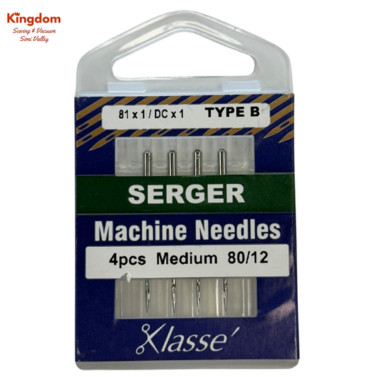 KLASSE MACHINE NEEDLES - SERGER MEDIUM 80/12 - TYPE B