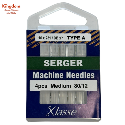KLASSE MACHINE NEEDLES - SERGER MEDIUM 80/12 - TYPE A