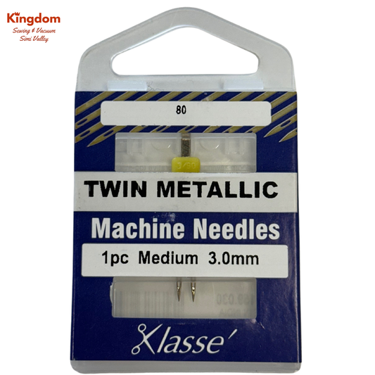 KLASSE MACHINE NEEDLES - TWIN METALLIC MEDIUM 3.0MM