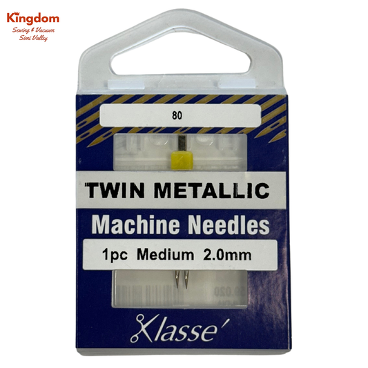KLASSE MACHINE NEEDLES - TWIN METALLIC MEDIUM 2.0MM