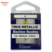 KLASSE MACHINE NEEDLES - TWIN METALLIC MEDIUM 2.0MM
