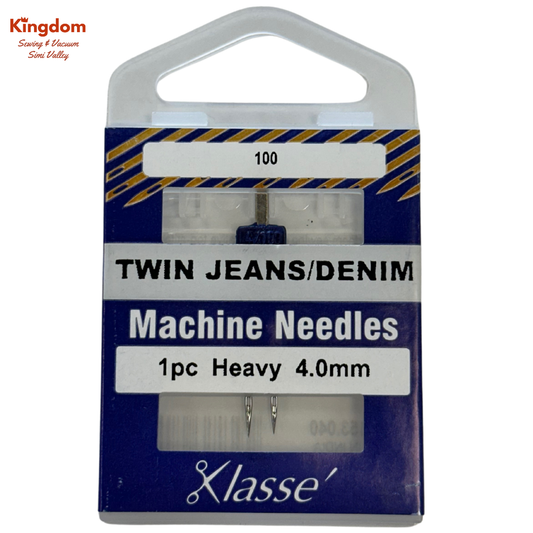 KLASSE MACHINE NEEDLES - TWIN JEANS/DENIM HEAVY 4.0MM