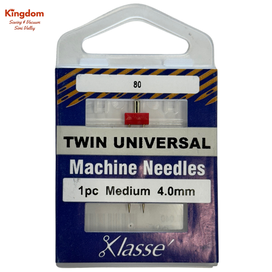 KLASSE MACHINE NEEDLES - TWIN UNIVERSAL MEDIUM 4.0MM