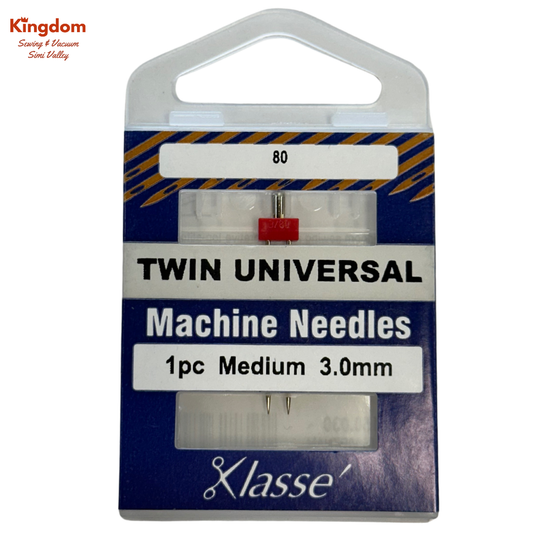 KLASSE MACHINE NEEDLES - TWIN UNIVERSAL MEDIUM 3.0MM