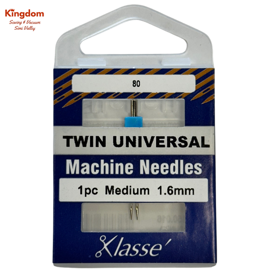 KLASSE MACHINE NEEDLES - TWIN UNIVERSAL MEDIUM 1.6MM
