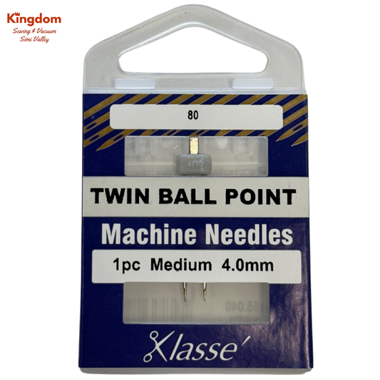 KLASSE MACHINE NEEDLES - TWIN BALL POINT MEDIUM 4.0MM