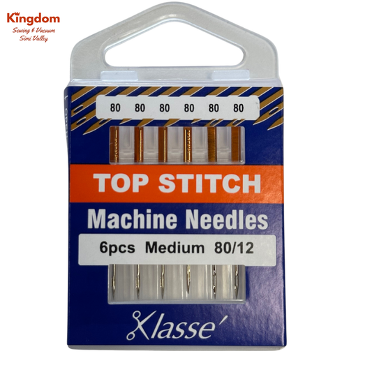 KLASSE MACHINE NEEDLES - TOP STITCH MEDIUM 80/12