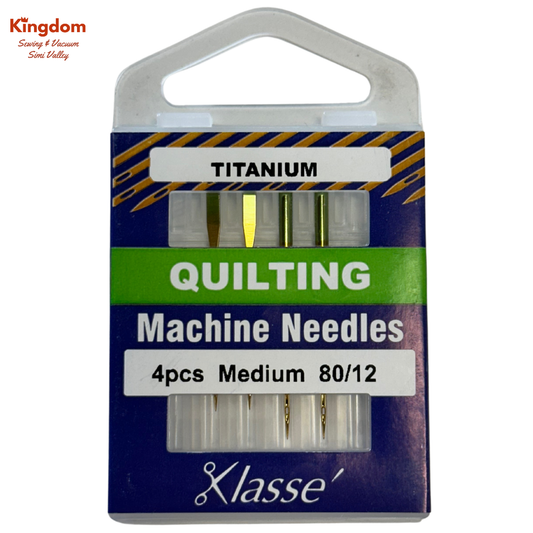 KLASSE MACHINE NEEDLES - QUILTING TITANIUM MEDUIM 80/12