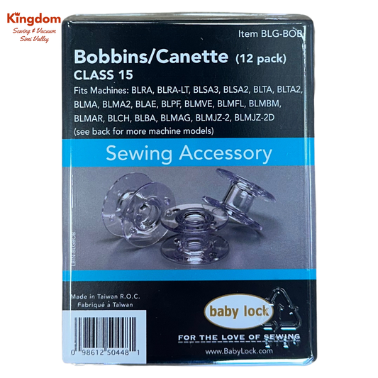 BABYLOCK CLASS 15 BOBBINS - 12 PACK WITH BOX