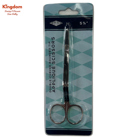 5 3/4" DOUBLE CURVED ROUND TIP APPLIQUE SCISSORS