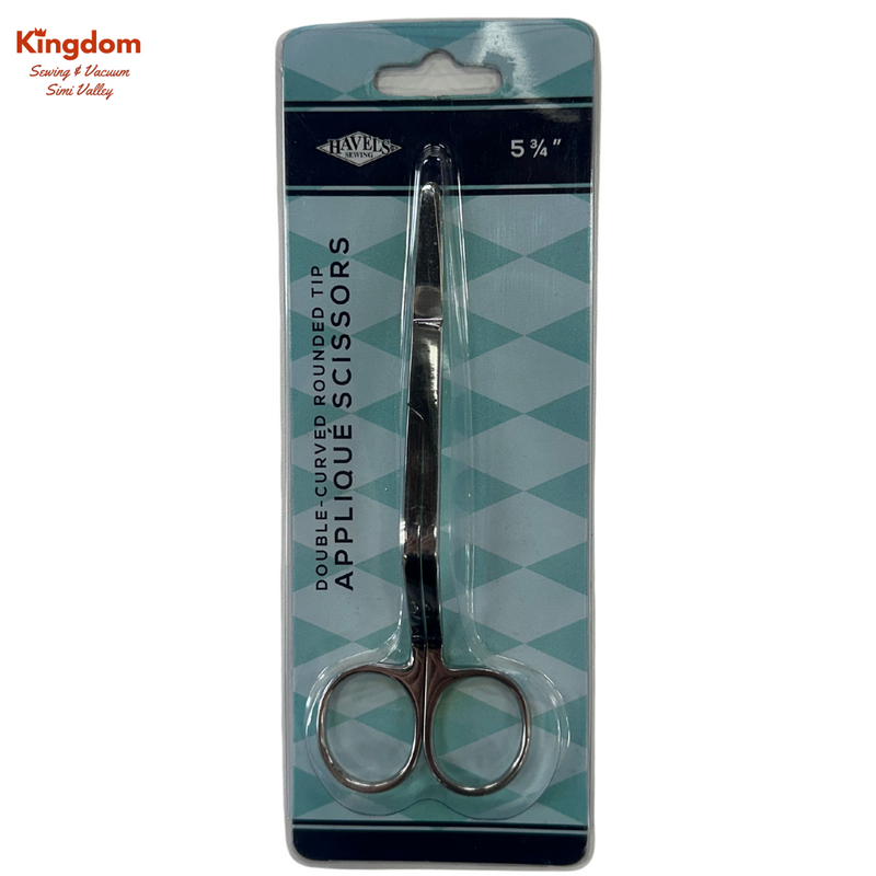5 3/4" DOUBLE CURVED ROUND TIP APPLIQUE SCISSORS