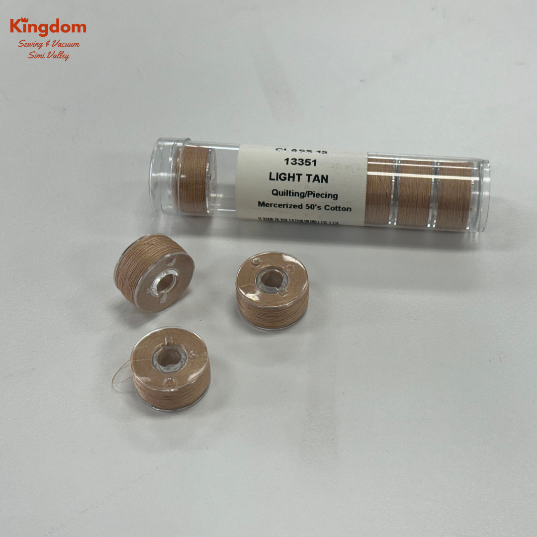 FIL-TEC PREWOUND CLASS 15 BOBBINS - LIGHT TAN COTTON