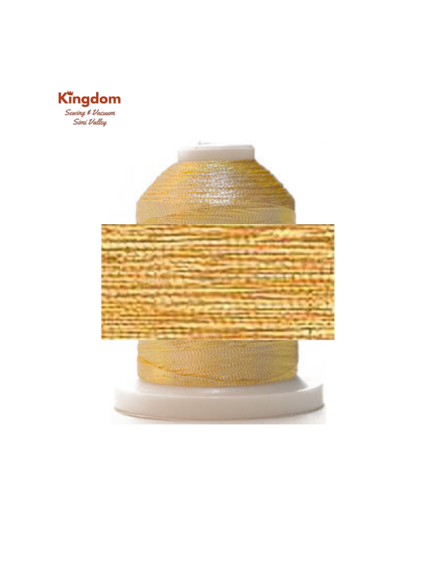 RAJM Metallic Thread, 1,000 YDS - 1001 Government Gold