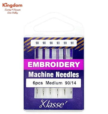 KLASSE MACHINE NEEDLES - EMBROIDERY MEDUIM 90/14