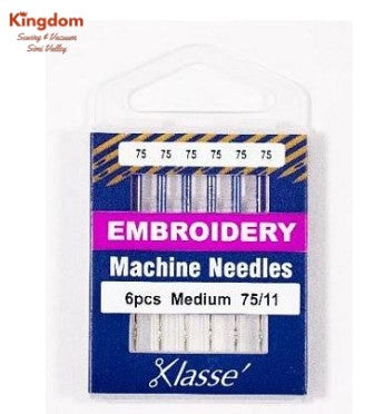 KLASSE MACHINE NEEDLES - EMBROIDERY MEDUIM 75/11