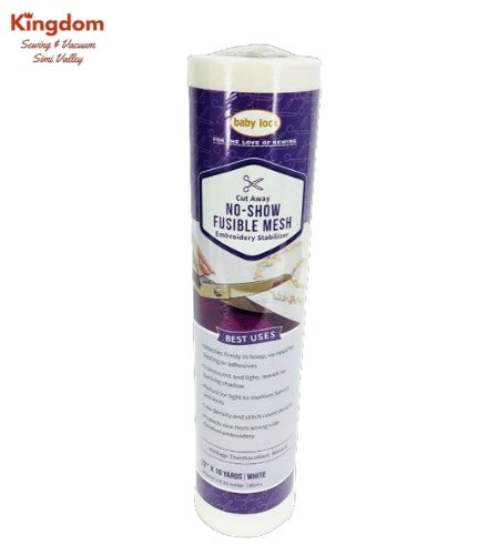 Baby Lock No-Show Fusible Mesh Embroidery Stabilizer - White